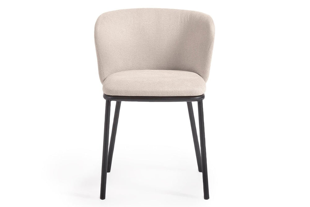 Como Cisel Chair - Chenille Fabric-beige  