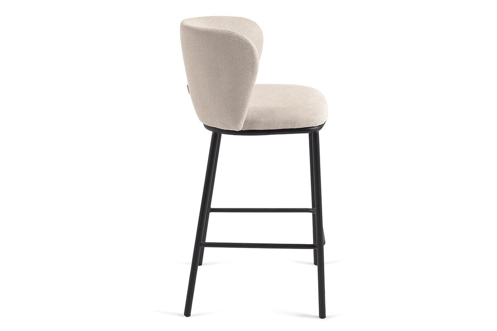 Como Cisel Stool Chenille Fabric - 650mm Seat Height [920H x 540W]-beige  