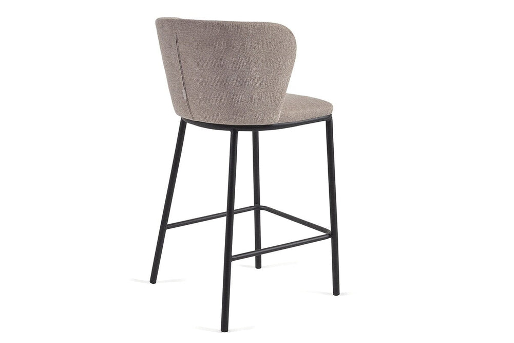 Como Cisel Stool Chenille Fabric - 650mm Seat Height [920H x 540W]-beige  