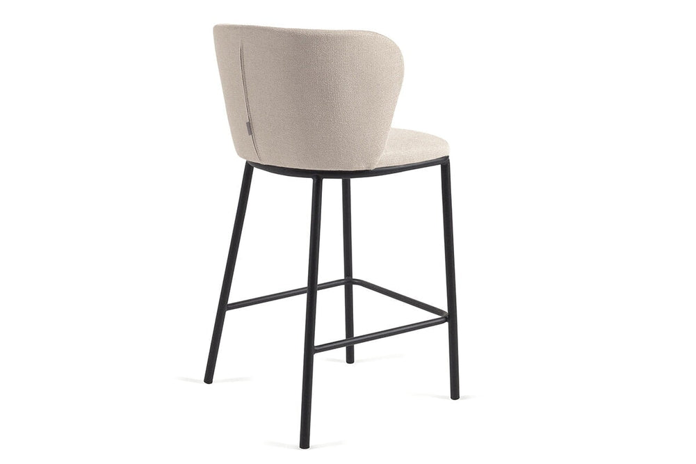 Como Cisel Stool Chenille Fabric - 650mm Seat Height [920H x 540W]-beige  