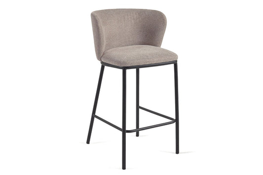 Como Cisel Stool Chenille Fabric - 650mm Seat Height [920H x 540W] Como brown 