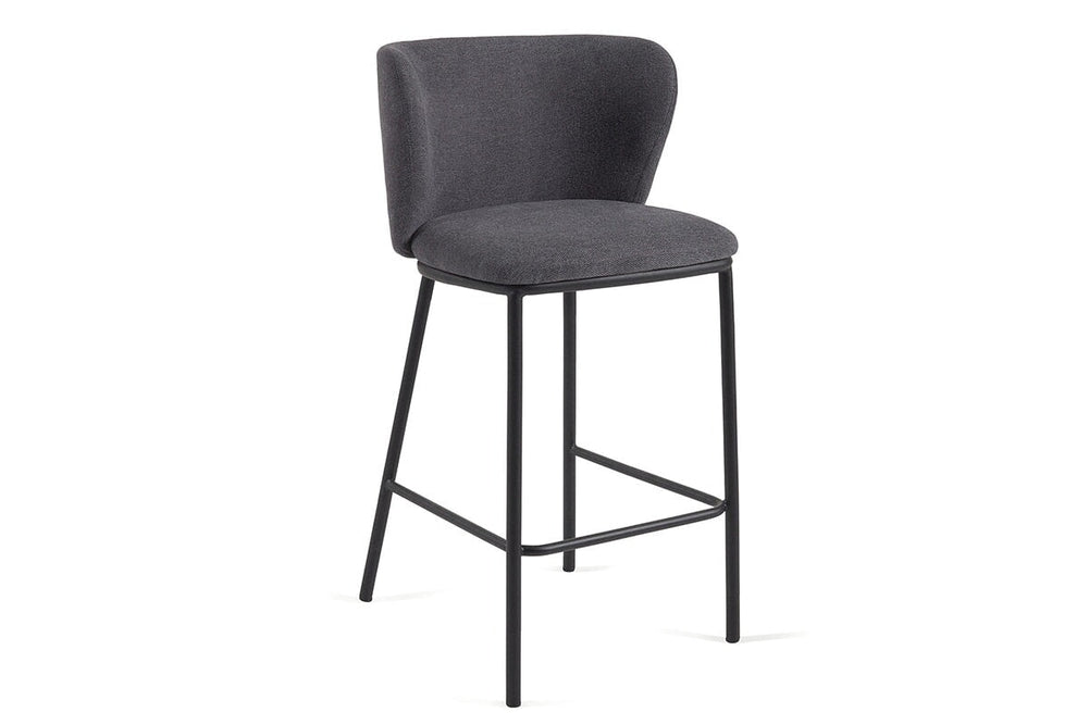 Como Cisel Stool Chenille Fabric - 650mm Seat Height [920H x 540W]-grey  