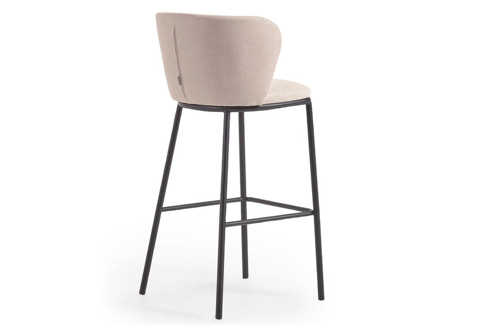 Como Cisel Stool Chenille Fabric - 750mm Seat Height [1020H x 540W]-1020H x 540W  