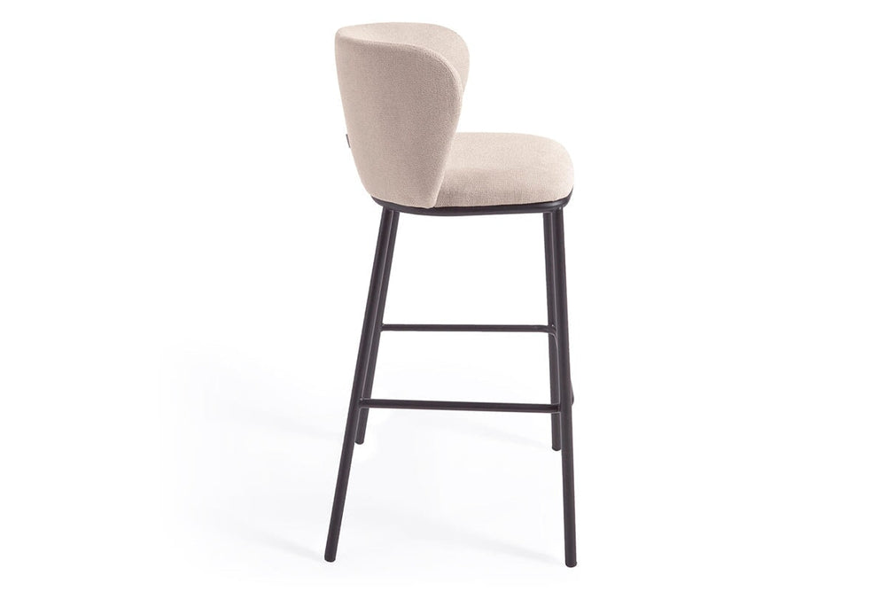 Como Cisel Stool Chenille Fabric - 750mm Seat Height [1020H x 540W]-1020H x 540W  
