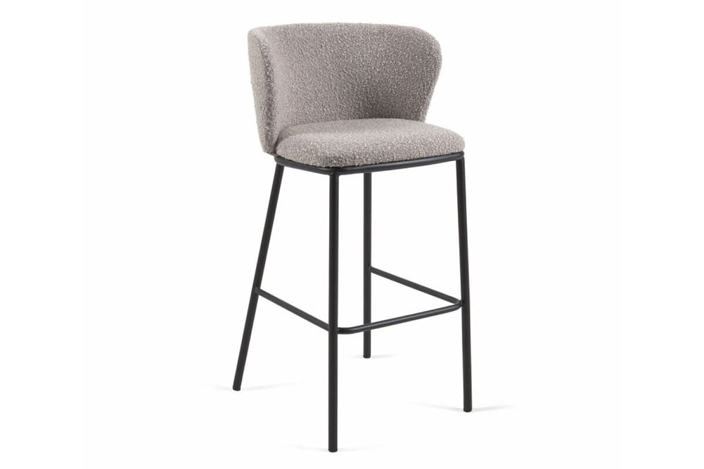 Como Cisel Stool Shearling Fabric - 750mm Seat Height [1020H x 540W]-1020H x 540W  