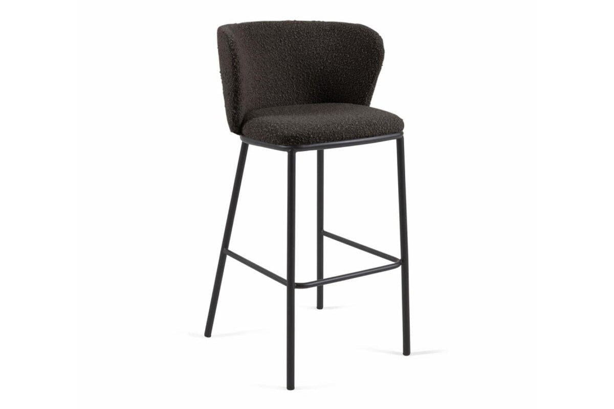 Como Cisel Stool - Shearling Fabric [920H x 540W] Como black 