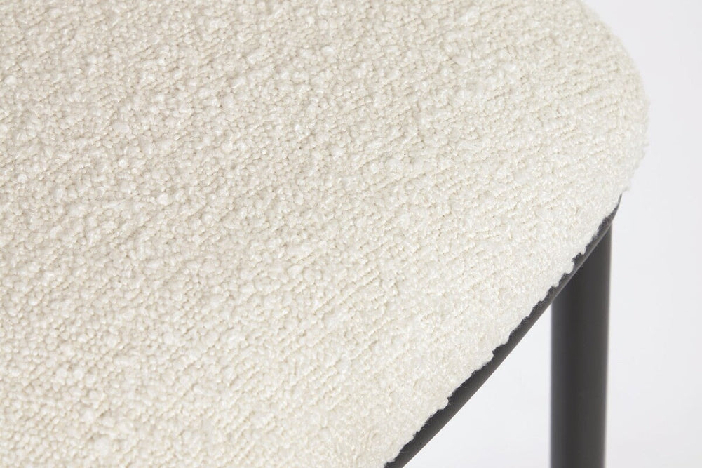 Como Cisel Stool Shearling Fabric - 650mm Seat Height [920H x 540W]-white  