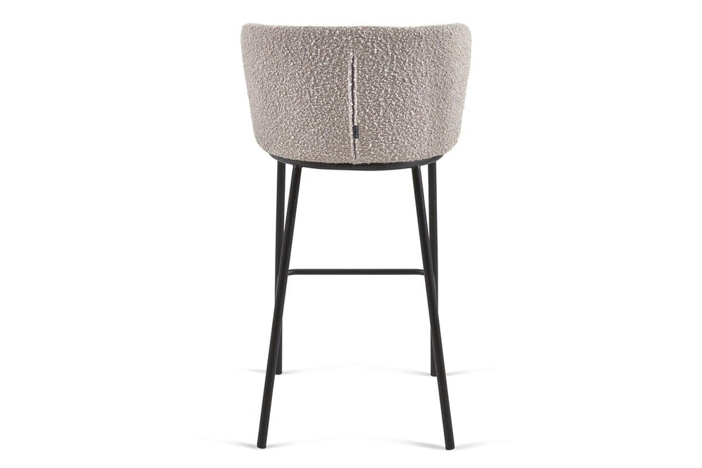 Como Cisel Stool Shearling Fabric - 650mm Seat Height [920H x 540W]-white  