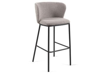 Como Cisel Stool - Shearling Fabric [920H x 540W] Como grey 