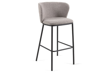  - Como Cisel Stool Shearling Fabric - 650mm Seat Height [920H x 540W] - 1