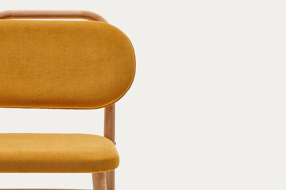 Como Hilda Chair Chenille Fabric-mustard  
