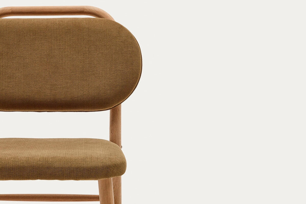 Como Hilda Chair Chenille Fabric-mustard  