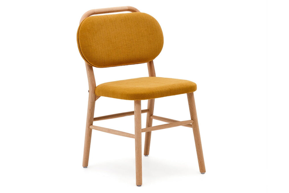 Como Hilda Chair Chenille Fabric-mustard  