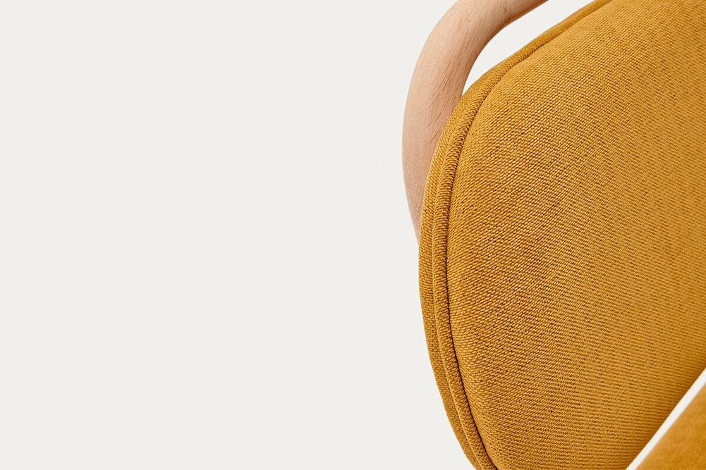 Como Hilda Chair Chenille Fabric-mustard  