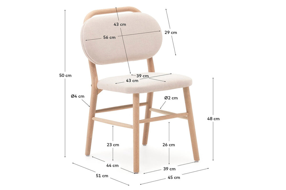 Como Hilda Chair Chenille Fabric-mustard  