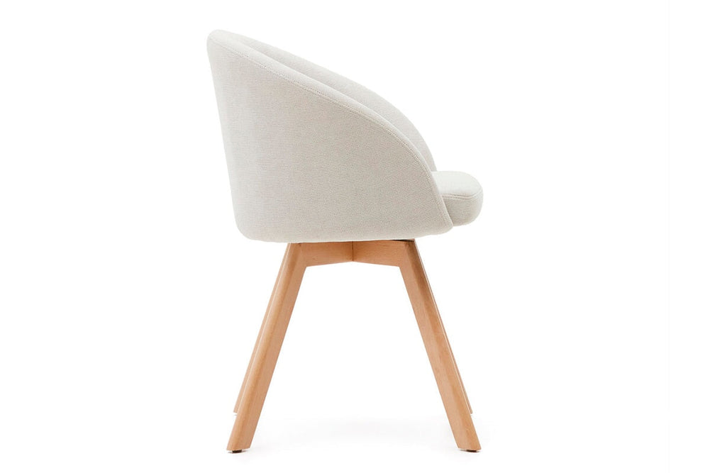 Como Marven Chair - Chenille Fabric [Chenille Fabric]-brown seat/walnut leg  