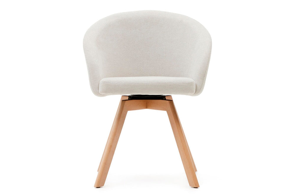 Como Marven Chair - Chenille Fabric [Chenille Fabric]-brown seat/walnut leg  