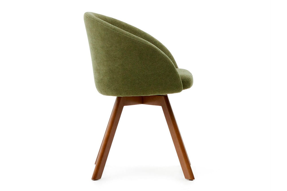 Como Marven Chair - Chenille Fabric [Chenille Fabric]-brown seat/walnut leg  