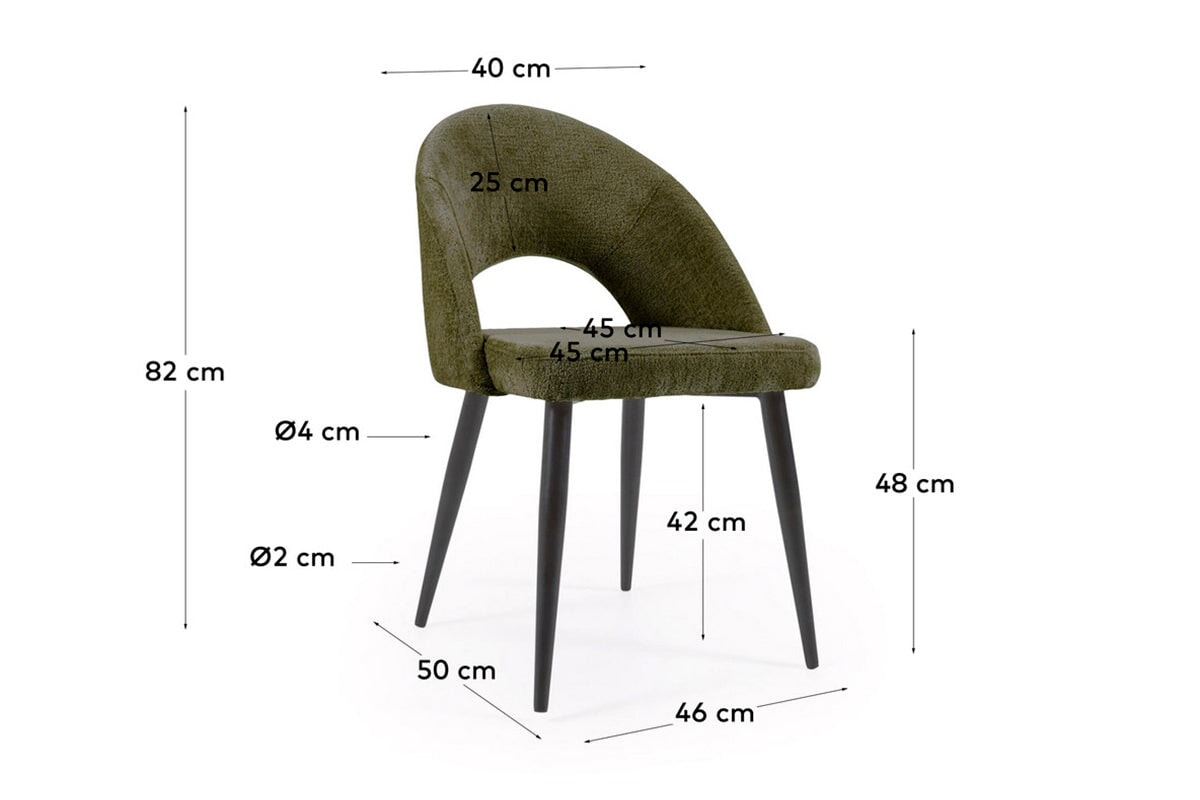 Como Mauai Chair - Chenille Fabric Como 