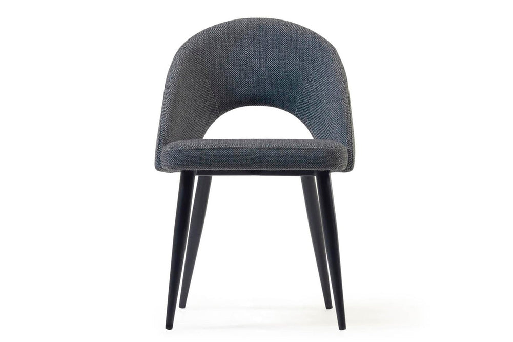 Como Mauai Chair - Upholstered Fabric-dark grey  