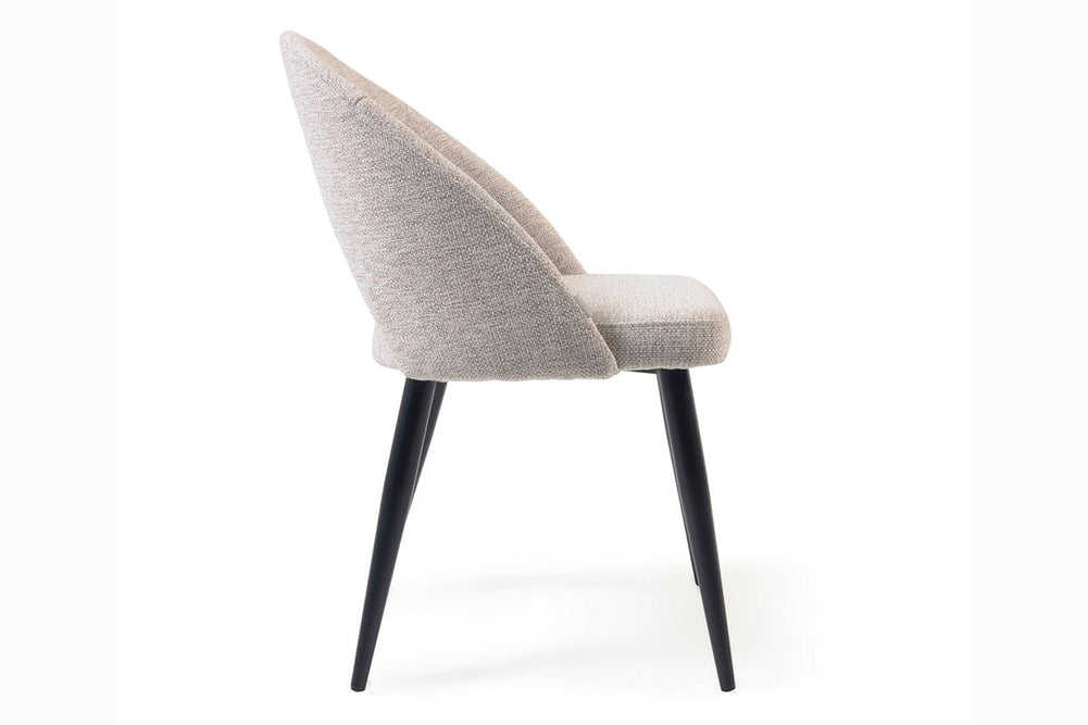 Como Mauai Chair - Upholstered Fabric-dark grey  