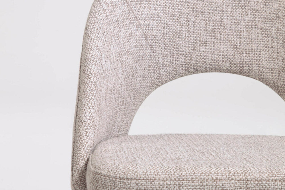 Como Mauai Chair - Upholstered Fabric-dark grey  