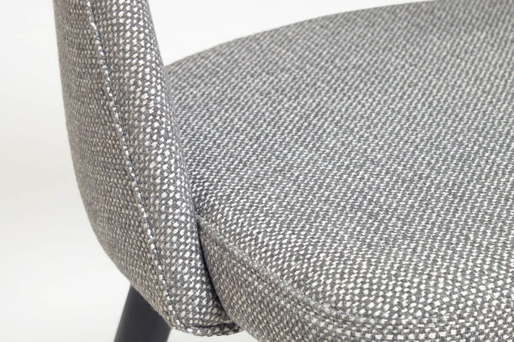 Como Mauai Chair - Upholstered Fabric-dark grey  