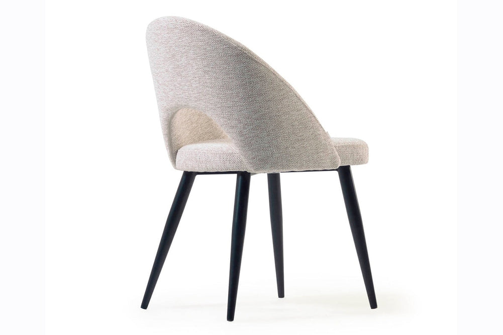 Como Mauai Chair - Upholstered Fabric-dark grey  