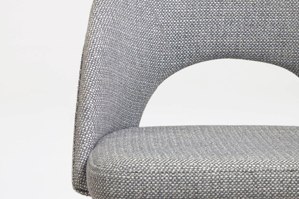 Como Mauai Chair - Upholstered Fabric-dark grey  