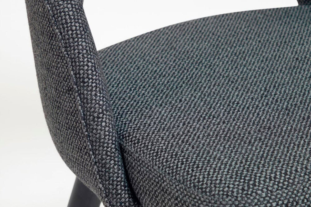 Como Mauai Chair - Upholstered Fabric-dark grey  