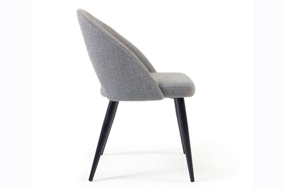 Como Mauai Chair - Upholstered Fabric-dark grey  