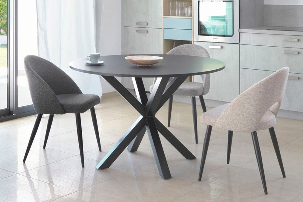 Como Mauai Chair - Upholstered Fabric-dark grey  