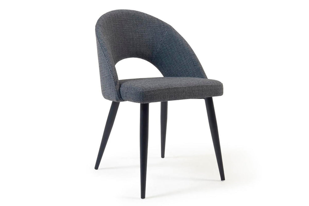 Como Mauai Chair - Upholstered Fabric-dark grey  