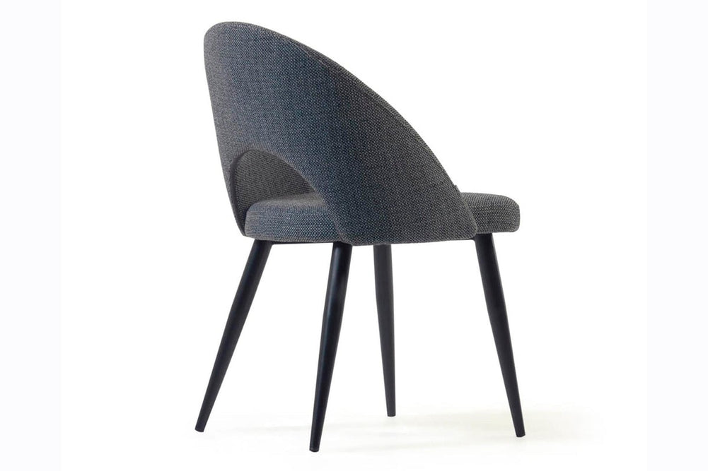 Como Mauai Chair - Upholstered Fabric-dark grey  