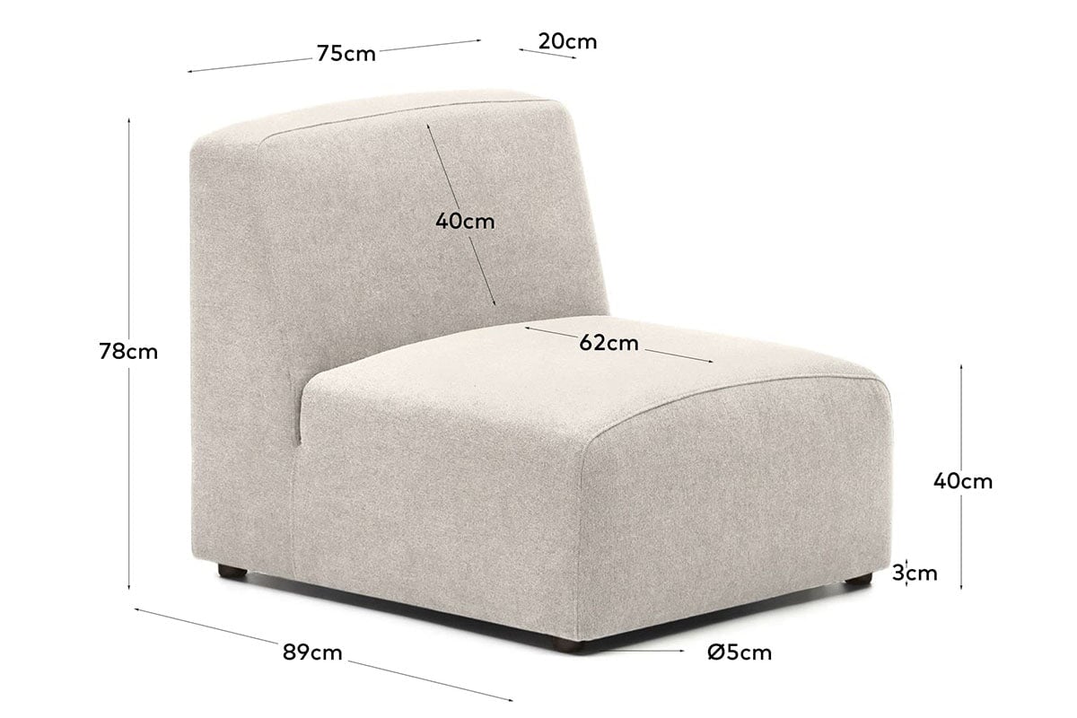 Como Neom Single Seater Sofa-blue  