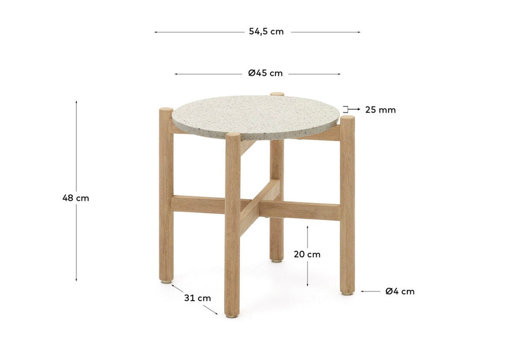 Como Pola Round Side Table-540L x 540W  
