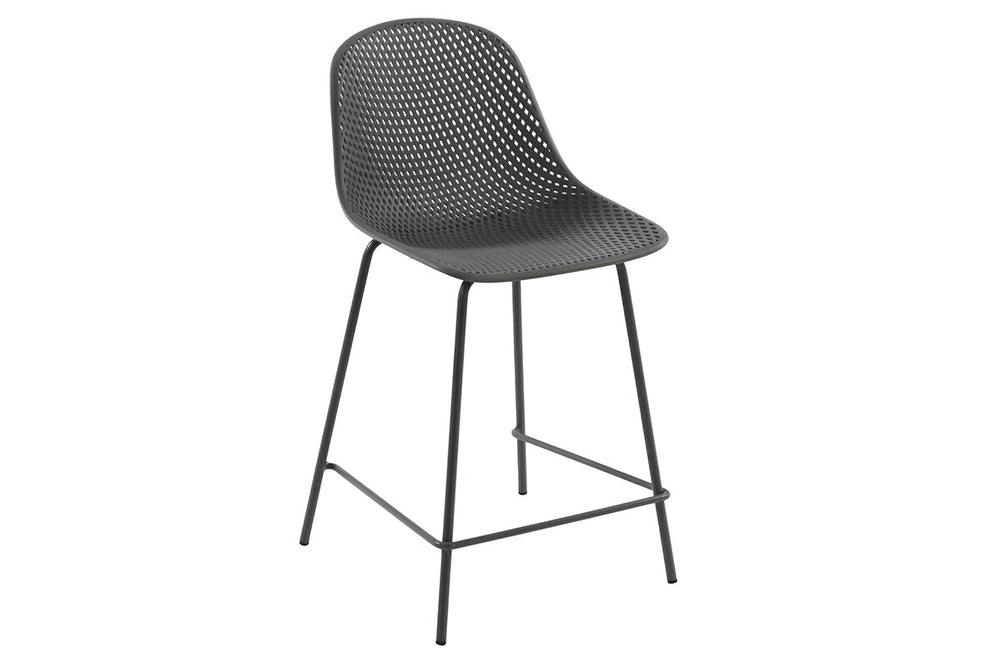 Como Quinby Outdoor Plastic Stool - 650mm Seat Height [970H x 490W]-grey  
