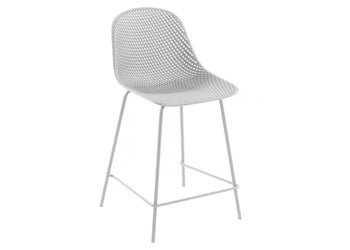 Como Quinby Outdoor Plastic Stool - 650mm Seat Height [970H x 490W] Como white 