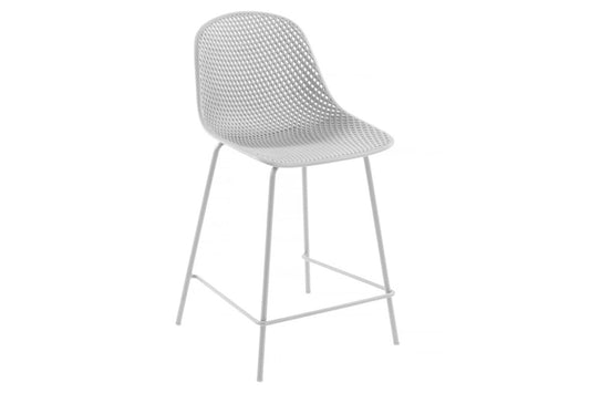 Como Quinby Outdoor Plastic Stool - 650mm Seat Height [970H x 490W] Como white 