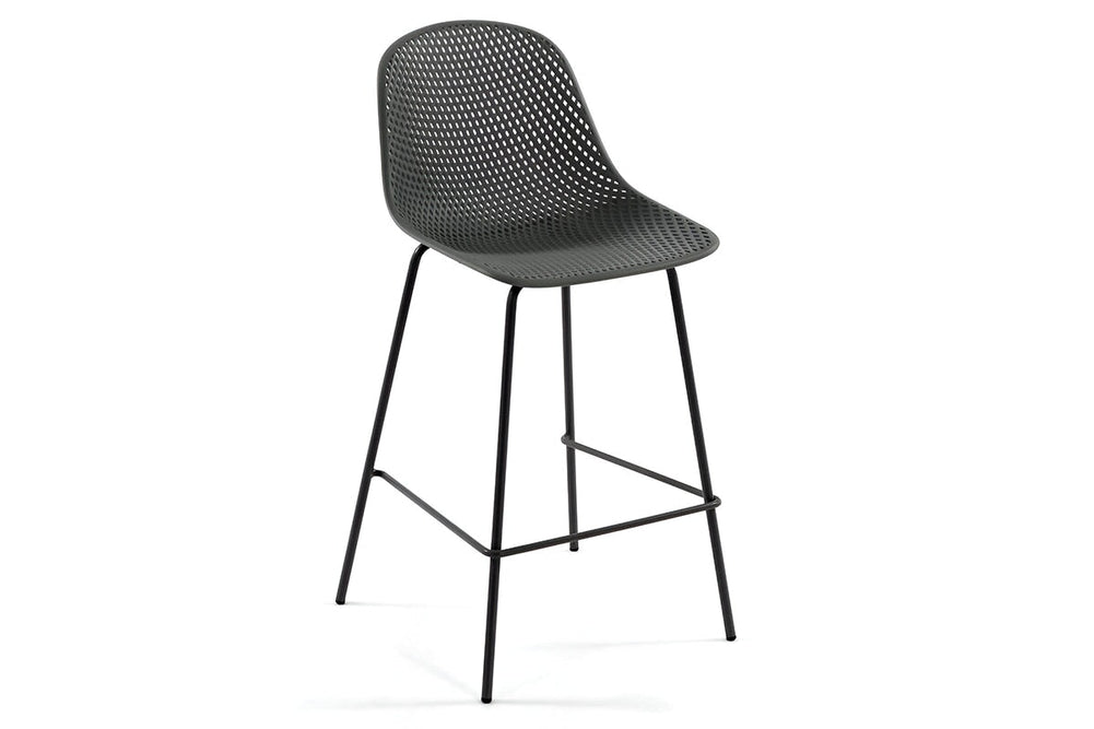 Como Quinby Outdoor Plastic Stool - 750mm Seat Height [1070H x 490W]-grey  