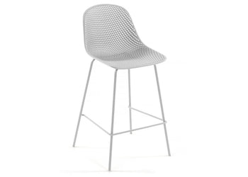 Como Quinby Outdoor Plastic Stool - 750mm Seat Height [1070H x 490W] Como white 