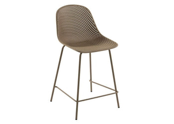 Como Quinby Outdoor Plastic Stool - 750mm Seat Height [1070H x 490W] Como beige 