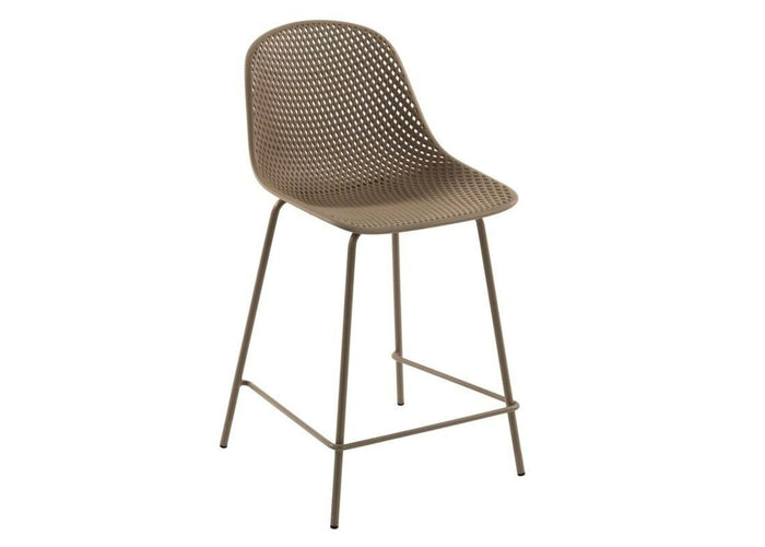 Como Quinby Outdoor Plastic Stool - 750mm Seat Height [1070H x 490W] Como beige 