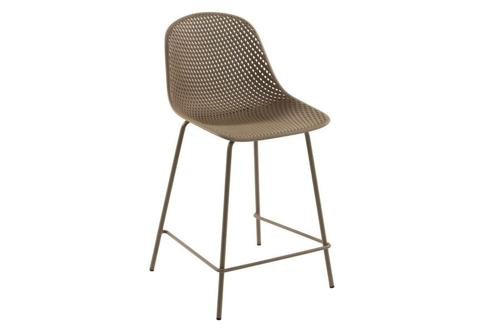 Como Quinby Outdoor Plastic Stool - 750mm Seat Height [1070H x 490W]-beige  