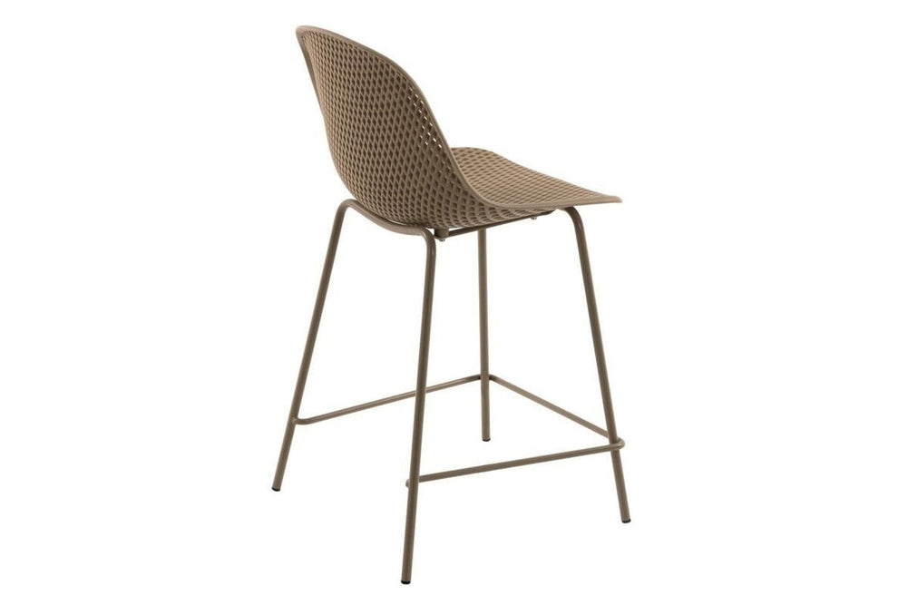 Como Quinby Outdoor Plastic Stool - 750mm Seat Height [1070H x 490W]-beige  