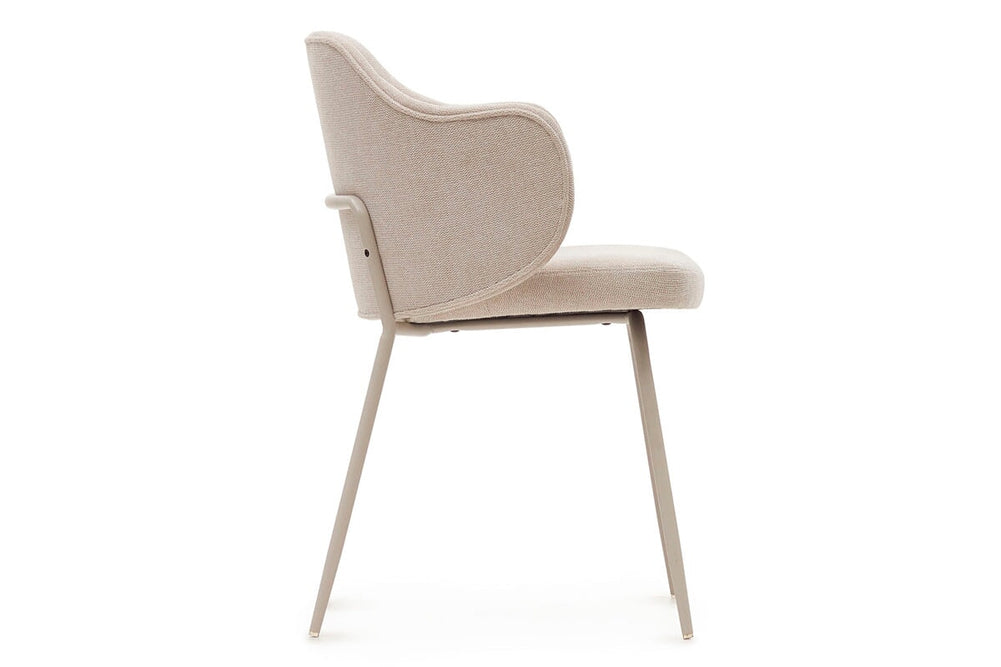 Como Yuni Chair - Chenille Fabric [Chenille Fabric]-grey seat/black leg  