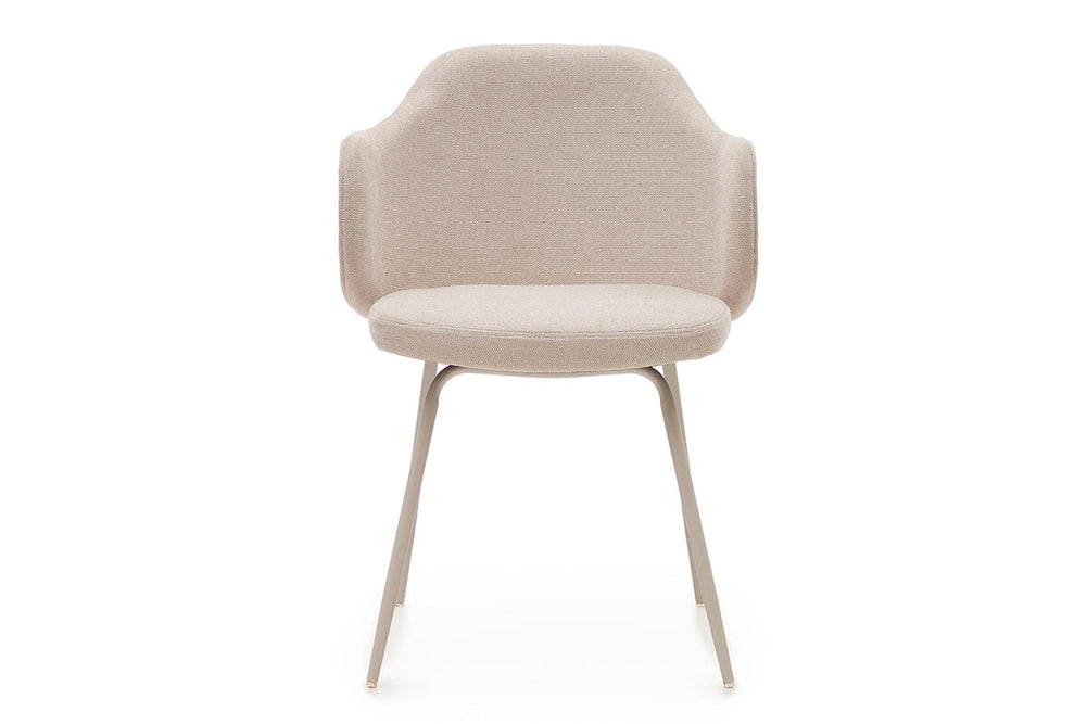 Como Yuni Chair - Chenille Fabric [Chenille Fabric]-grey seat/black leg  