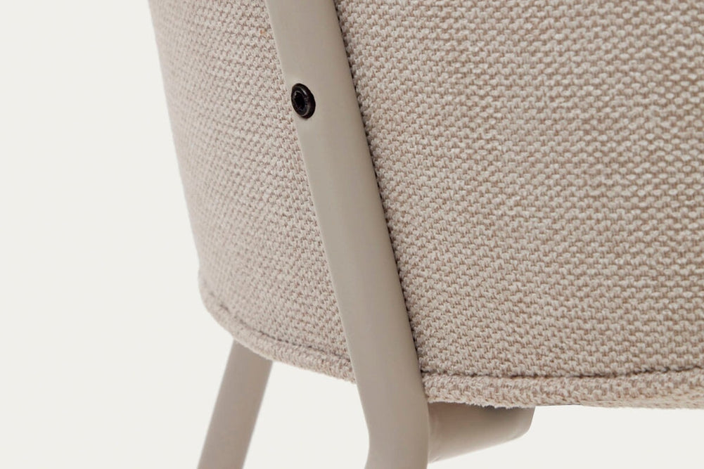 Como Yuni Chair - Chenille Fabric [Chenille Fabric]-grey seat/black leg  