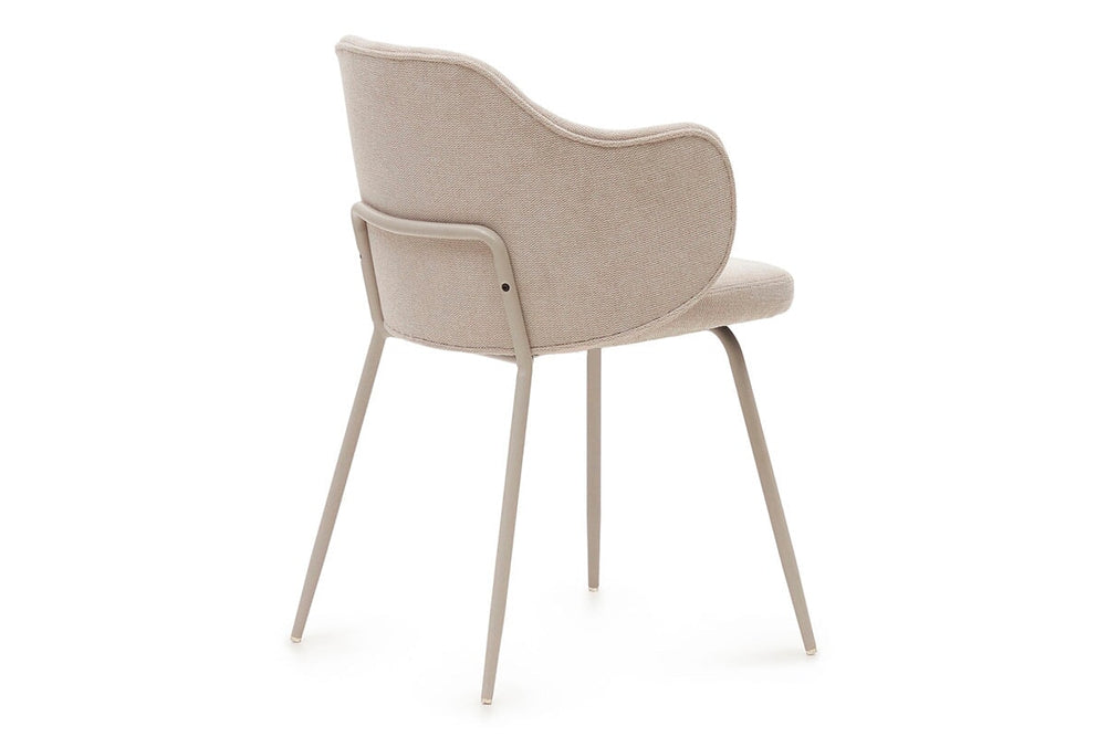 Como Yuni Chair - Chenille Fabric [Chenille Fabric]-grey seat/black leg  