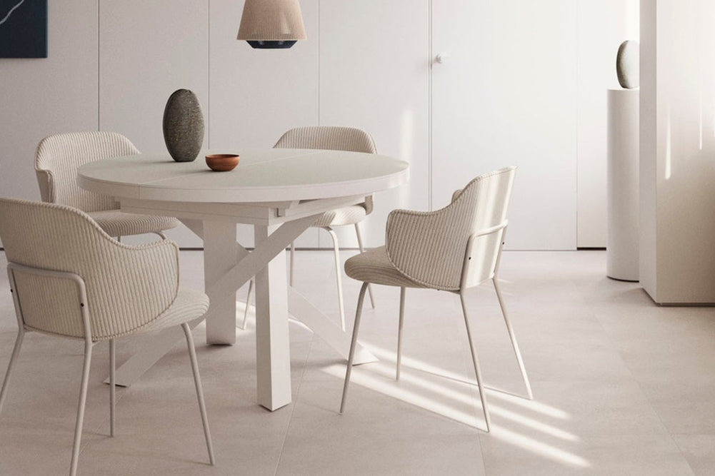 Como Yuni Chair - Corduroy Fabric [Corduroy Fabric]-green seat/black leg  